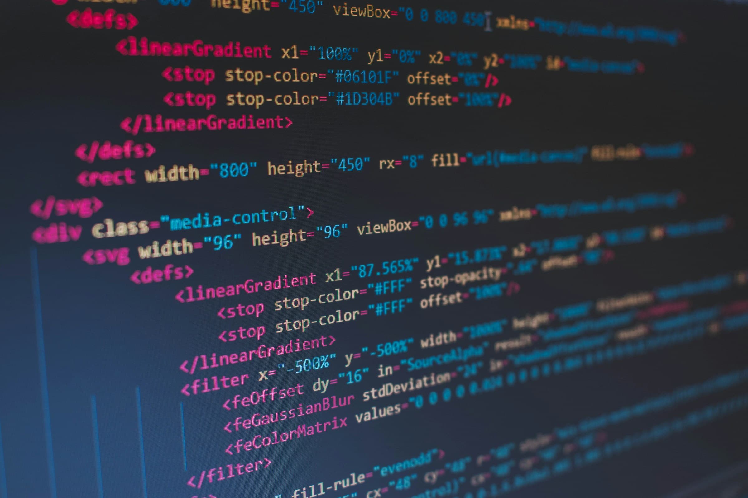 HTML and JavaScript code on screen